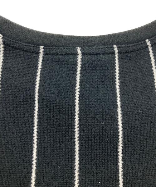 NIKE（ナイキ）NIKE (ナイキ) ストライプニットベスト ブラック×ホワイト サイズ:Mの古着・服飾アイテム