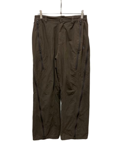 san san gear（サンサンギア）san san gear (サンサンギア) ジップギミックストレートパンツ ブラウン サイズ:SIZE W76の古着・服飾アイテム