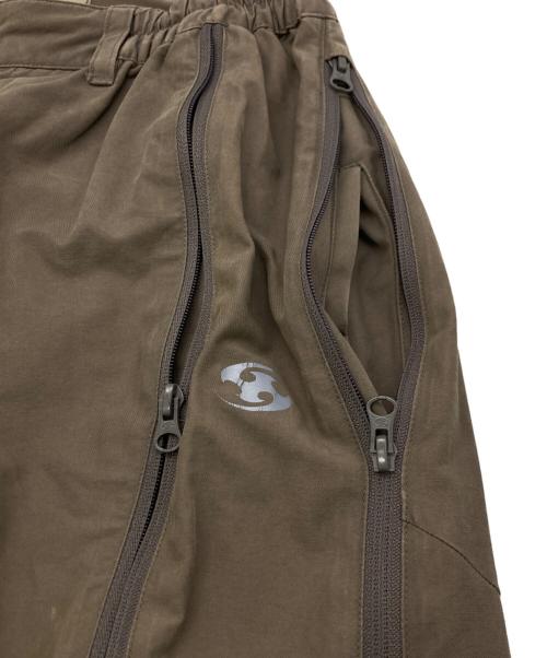 san san gear（サンサンギア）san san gear (サンサンギア) ジップギミックストレートパンツ ブラウン サイズ:SIZE W76の古着・服飾アイテム