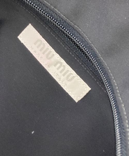 MIU MIU（ミュウミュウ）MIU MIU (ミュウミュウ) 00sナイロン2WAYボストンバッグ ブラックの古着・服飾アイテム