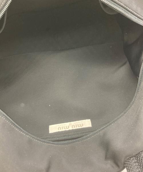 MIU MIU（ミュウミュウ）MIU MIU (ミュウミュウ) 00sナイロン2WAYボストンバッグ ブラックの古着・服飾アイテム