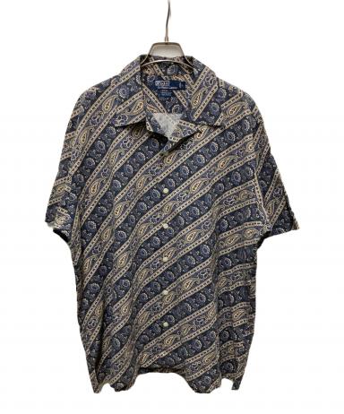 90s ANDY CAMP XL ペイズリー 半袖シャツ ボックスシルエット 美品 90sラルフローレン ANDY CAMP XXL ペイズリー 半袖シャツ 90's