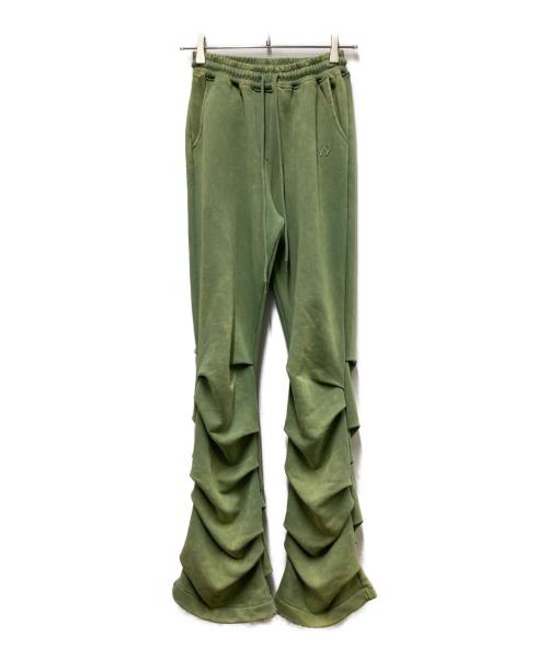 openyy（オープンワイワイ）openyy (オープンワイワイ) JERSEY SHIRRING PANTS グリーン サイズ:2の古着・服飾アイテム