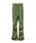 openyy（オープンワイワイ）の古着「JERSEY SHIRRING PANTS」｜グリーン