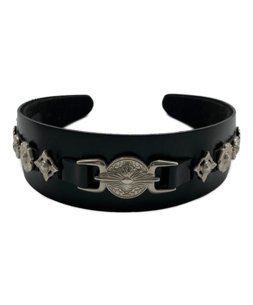 TOGA ARCHIVES（トーガアーカイブス）TOGA ARCHIVES (トーガアーカイブス) スLEATHER HEADBAND 2 ブラックの古着・服飾アイテム