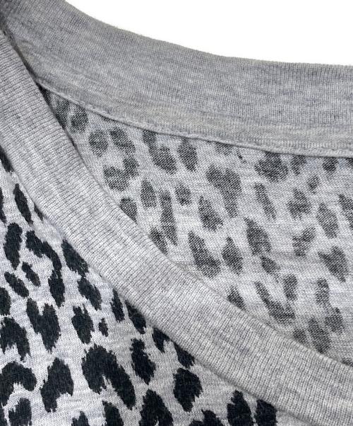 Saint Laurent Paris（サンローランパリ）Saint Laurent Paris (サンローランパリ) レオパードTシャツ グレー×ブラック サイズ:Mの古着・服飾アイテム