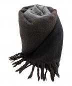 COMME des GARCONS HOMMEコムデギャルソン オム）の古着「カラーブロックマフラー/Color block muffler」｜ブラック×グレー