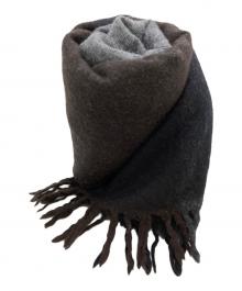 COMME des GARCONS HOMME（コムデギャルソン オム）の古着「カラーブロックマフラー/Color block muffler」｜ブラック×グレー