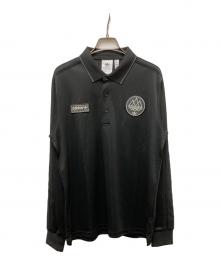 adidas（アディダス）の古着「Spezial FC Long-Sleeve Polo」｜ブラック