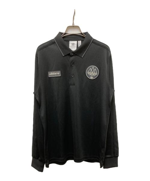 adidas（アディダス）adidas (アディダス) Spezial FC Long-Sleeve Polo ブラック サイズ:Ｌ 未使用品の古着・服飾アイテム