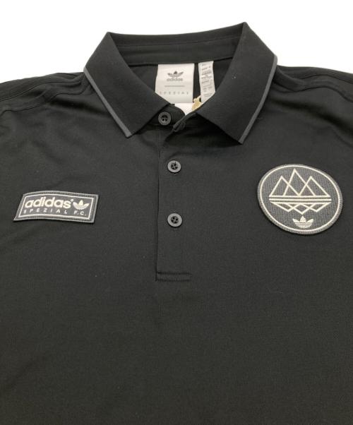 adidas（アディダス）adidas (アディダス) Spezial FC Long-Sleeve Polo ブラック サイズ:Ｌ 未使用品の古着・服飾アイテム