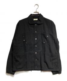 steaf（スティーフ）の古着「LIVESTOCK SHIRT/ライブストックシャツ」｜ブラック