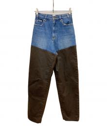 6(ROKU) BEAUTY&YOUTH（ロク ビューティーアンドユース）の古着「Time Machine DOCKING DENIM PANTS」｜インディゴ×ブラウン