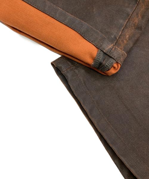 6(ROKU) BEAUTY&YOUTH（ロク ビューティーアンドユース）6(ROKU) BEAUTY&YOUTH (ロク ビューティーアンドユース) Time Machine DOCKING DENIM PANTS インディゴ×ブラウン サイズ:24の古着・服飾アイテム