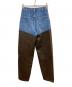 6(ROKU) BEAUTY&YOUTH (ロク ビューティーアンドユース) Time Machine DOCKING DENIM PANTS インディゴ×ブラウン サイズ:24：17000円
