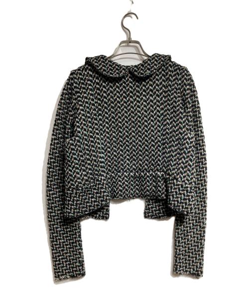 MARNI（マルニ）MARNI (マルニ) ツイードジャケット ブラック×グリーン サイズ:38の古着・服飾アイテム