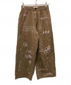 Knuth Marfクヌースマーフ）の古着「high waist tattoo pants/ハイウェストタトゥーパンツ」｜ブラウン
