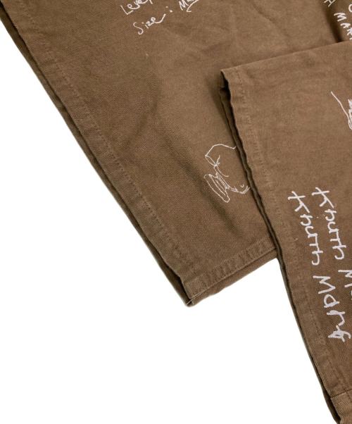 Knuth Marf（クヌースマーフ）Knuth Marf (クヌースマーフ) high waist tattoo pants/ハイウェストタトゥーパンツ ブラウン サイズ:sの古着・服飾アイテム
