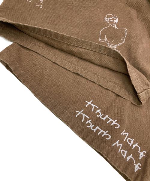 Knuth Marf（クヌースマーフ）Knuth Marf (クヌースマーフ) high waist tattoo pants/ハイウェストタトゥーパンツ ブラウン サイズ:sの古着・服飾アイテム