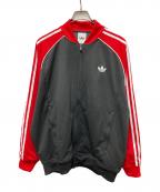 adidasアディダス）の古着「M SST LOOSE MESH TRACK TOP」｜ブラック×レッド