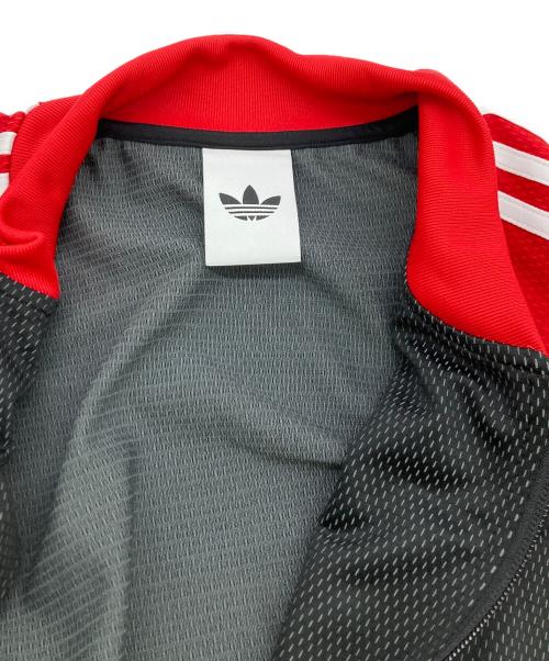 adidas（アディダス）adidas (アディダス) M SST LOOSE MESH TRACK TOP ブラック×レッド サイズ:XLの古着・服飾アイテム
