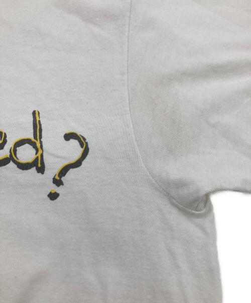 Hanes（ヘインズ）Hanes (ヘインズ) 90s ME?STRESSED? アートプリントTシャツ ホワイト サイズ:Mの古着・服飾アイテム