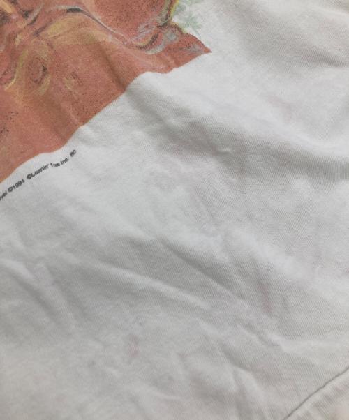 Hanes（ヘインズ）Hanes (ヘインズ) 90s ME?STRESSED? アートプリントTシャツ ホワイト サイズ:Mの古着・服飾アイテム