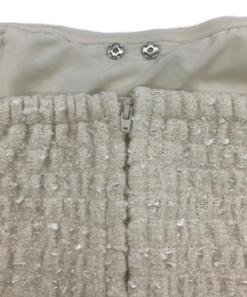 darich（ダーリッチ）Darich (ダーリッチ) ホルターネックオフショルツイードトップス ホワイト サイズ:Freeの古着・服飾アイテム