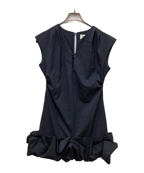 Lily Brown（リリーブラウン）Lily Brown (リリーブラウン) Bubble Hem Stretch Dress ネイビーの古着・服飾アイテム