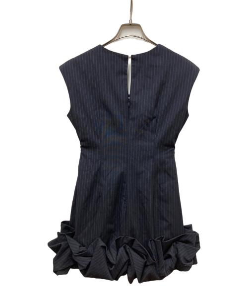Lily Brown（リリーブラウン）Lily Brown (リリーブラウン) Bubble Hem Stretch Dress ネイビーの古着・服飾アイテム