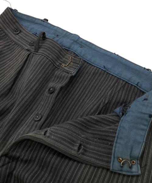 Barbe Bleue（バルブ ブルー）Barbe Bleue (バルブ ブルー) 50s-60sコットンストライプパンツ ブラック サイズ:不明の古着・服飾アイテム