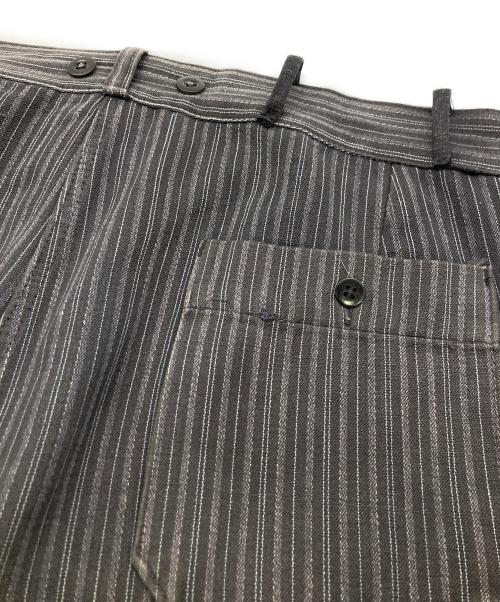 Barbe Bleue（バルブ ブルー）Barbe Bleue (バルブ ブルー) 50s-60sコットンストライプパンツ ブラック サイズ:不明の古着・服飾アイテム
