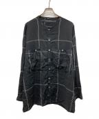 MARITHE+FRANCOIS GIRBAUDマリテフランソワジルボー）の古着「90sバンドカラーシャツ」｜ブラック