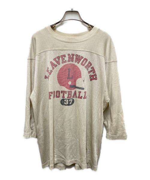 Champion（チャンピオン）Champion (チャンピオン) 70-80sフットボールTシャツ ベージュ サイズ:Mの古着・服飾アイテム