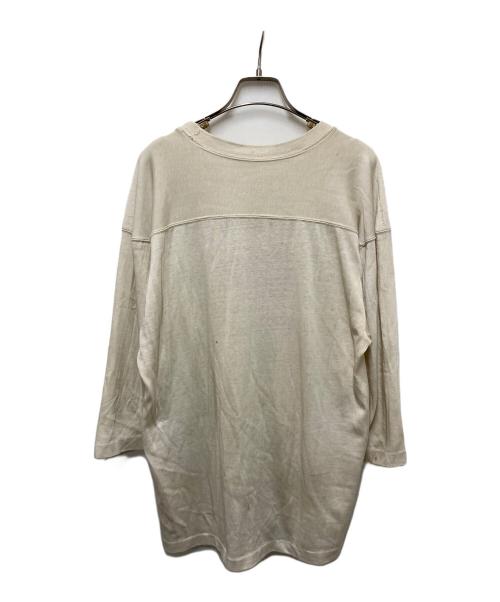 Champion（チャンピオン）Champion (チャンピオン) 70-80sフットボールTシャツ ベージュ サイズ:Mの古着・服飾アイテム