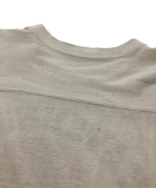 Champion（チャンピオン）Champion (チャンピオン) 70-80sフットボールTシャツ ベージュ サイズ:Mの古着・服飾アイテム