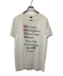 FRUIT OF THE LOOM（フルーツオブザルーム）の古着「メーセージプリントTシャツ」｜ホワイト