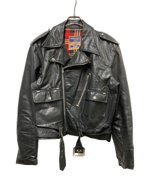 British Cycle Leathers（ブリティッシュサイクルレザーズ）British Cycle Leathers (ブリティッシュサイクルレザーズ) 70sライダースジャケット ブラック サイズ:不明の古着・服飾アイテム