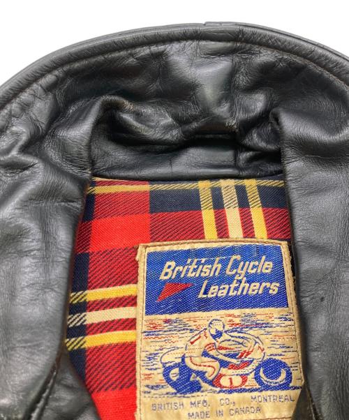 British Cycle Leathers（ブリティッシュサイクルレザーズ）British Cycle Leathers (ブリティッシュサイクルレザーズ) 70sライダースジャケット ブラック サイズ:不明の古着・服飾アイテム
