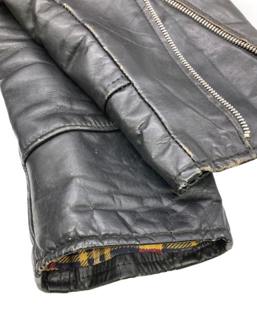 British Cycle Leathers（ブリティッシュサイクルレザーズ）British Cycle Leathers (ブリティッシュサイクルレザーズ) 70sライダースジャケット ブラック サイズ:不明の古着・服飾アイテム