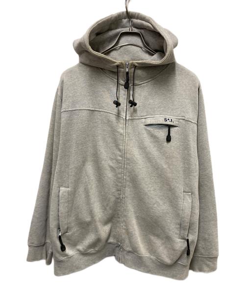stussy（ステューシー）stussy (ステューシー) 90sハイネックジップパーカー グレー サイズ:Sの古着・服飾アイテム