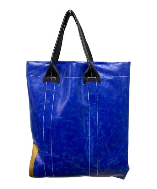 FREITAG（フライターグ）FREITAG (フライターグ) COMME des GARCONS (コムデギャルソン) 再解釈トートバッグ ブルー×ゴールドの古着・服飾アイテム