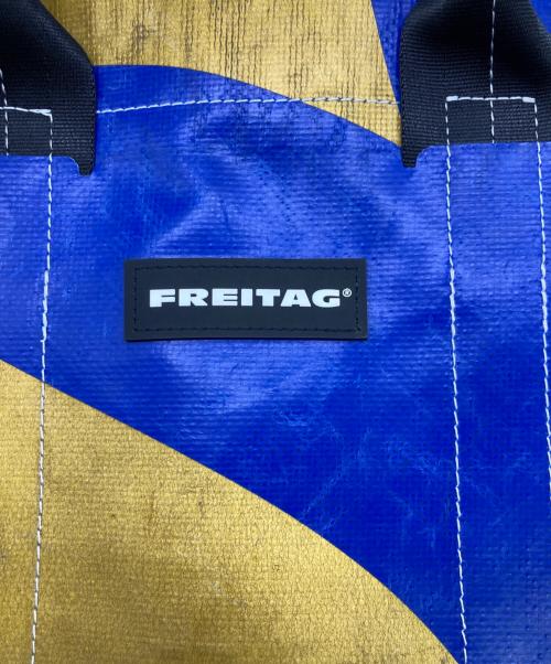 FREITAG（フライターグ）FREITAG (フライターグ) COMME des GARCONS (コムデギャルソン) 再解釈トートバッグ ブルー×ゴールドの古着・服飾アイテム