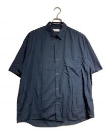 Graphpaper（グラフペーパー）の古着「Broad Oversized S/S Regular Collar Shirt/ブロード オーバーサイズ 半袖レギュラーカラーシャツ」｜ネイビー