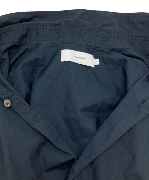 Graphpaper（グラフペーパー）Graphpaper (グラフペーパー) Broad Oversized S/S Regular Collar Shirt/ブロード オーバーサイズ 半袖レギュラーカラーシャツ ネイビー サイズ:Freeの古着・服飾アイテム