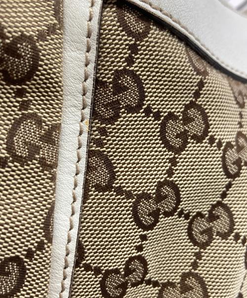 GUCCI（グッチ）GUCCI (グッチ) アビー GGキャンバスワンショルダーバッグ ベージュの古着・服飾アイテム