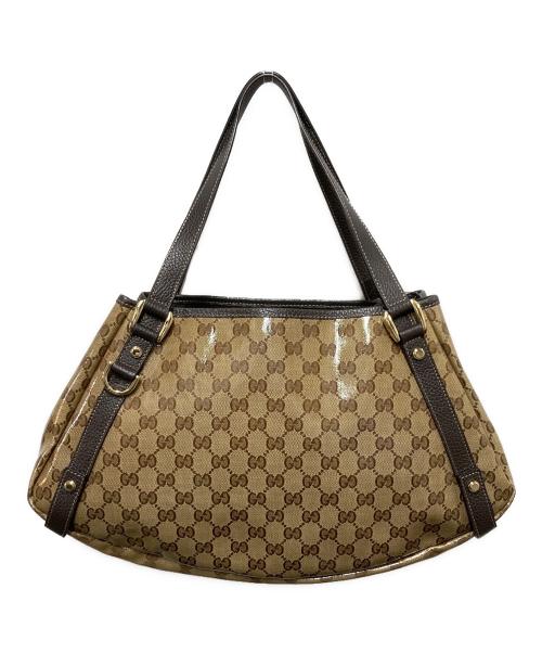 GUCCI（グッチ）GUCCI (グッチ) GGクリスタル トートバッグ ブラウンの古着・服飾アイテム