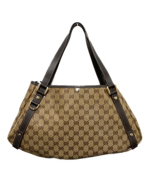 GUCCI（グッチ）GUCCI (グッチ) GGクリスタル トートバッグ ブラウンの古着・服飾アイテム
