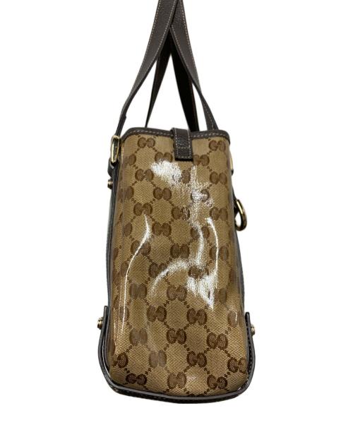 GUCCI（グッチ）GUCCI (グッチ) GGクリスタル トートバッグ ブラウンの古着・服飾アイテム