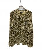 stussyステューシー）の古着「Leopard Thermal Long Sleeve」｜イエロー